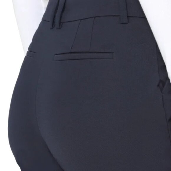 Talbots Dress Pants Womens 16 34x30 Navy Blue Nylon Tapered Trousers Office - Picture 6 of 15